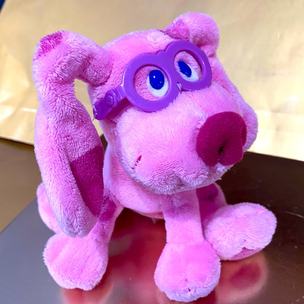 Ty BEANIE BABIES BLUES CLUES MAGENTA THE DOG (NICK JR.) WITH ORIGINAL TUSH TAG